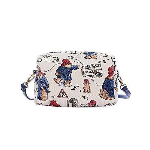 Signare Tapestry Women Fashion Travel Hip Cross Body Bag Paddington Bear Design (HPBG-PADD)