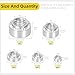 Mardatt 100Pcs M3 M4 M5 M6 M8 304 Stainless Steel Self Clinching Nuts, Rivet Nut Round Head Knurled Metal Sheet Mounting Hardware Fastener for Machinery Electrical Products Construction Industry
