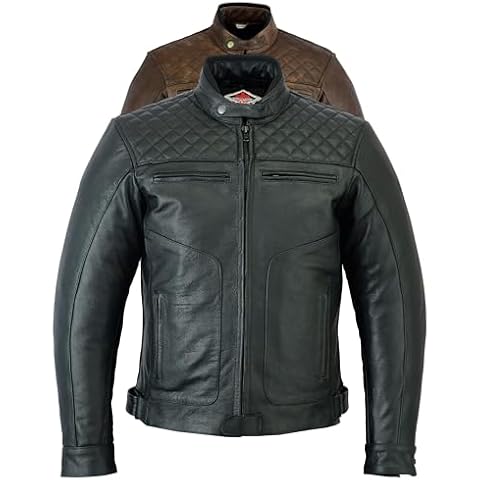 Texpeed Leather Motorcycle Jacket with CE Armour Cover
