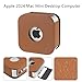 Case for Apple 2024 Mac Mini M4 / Mac Mini M4 Pro,NOUKAJU PU Material Protective Cover,Drop-Proof,Scratch-Proof,Shock-Proof,Dust-Proof,Protective Case for Mac Mini 2024(Brown)
