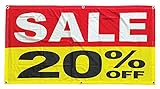 4 Less Co 2x4 Feet SALE 20 PERCENT OFF Banner Fabric Polyester Sign ryb
