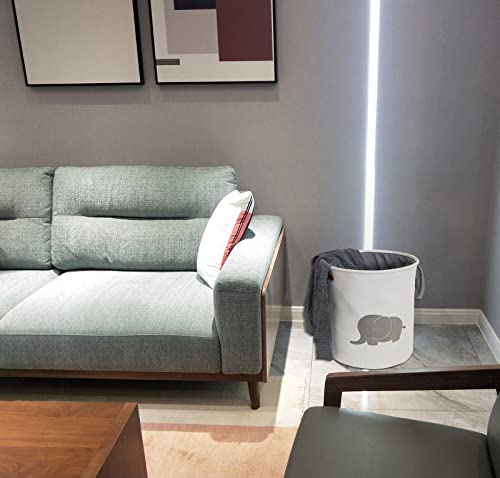 HIYAGON Storage Baskets,Cotton foldable round Home organizer Bin for Baby Nursery,Toys,Laundry,Baby clothing,Gift… - Image 7