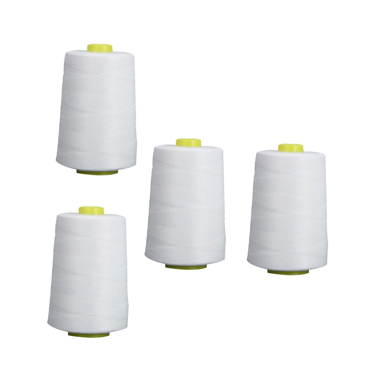 Tofficu 4stücke Polyester Nähgarn Für Nähmaschinen Quilting Und Handnähprojekte Weiß Langlebig Und Für Taschen Und Dekorationen