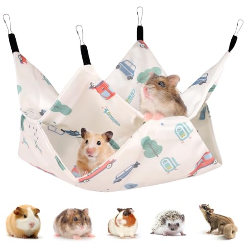 Hamac furet double couche blanc en taille M pour petit rongeur