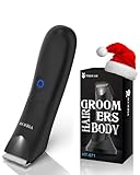 Manscape Trimmer for Men - No Nicks Electric Razor-Shaver for Balls/Pubic/Groin/Legs/Chest Hair Removal w/Light & Ceramic Blade, IPX7 Waterproof Body Groomer USB-C Charging, Gifts for Him Dad