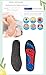 Magnetic Insoles for Enhancing Comfort and Support, Foot Massage Insoles with Acupressure, Pressure Point Insoles That Promote Blood Circulation (Black red, L(Men 9.5-12/Women 10.5-13))