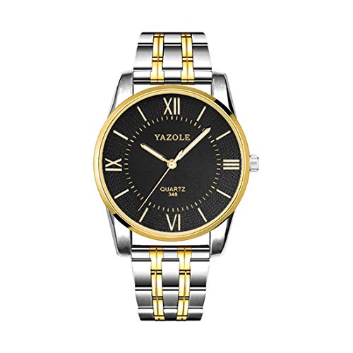 Montre à quartz en acier noir LULI finitions classiques haut de gamme