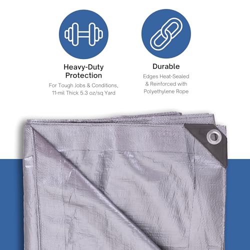 image for Kotap 15 x 30 Ft. Heavy-Duty Protection/Coverage Tarp, Superior Weave 