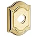 Baldwin R027.IPV Individual 3.25" Height Bethpage Privacy Rosette, Non-Lacquered Brass