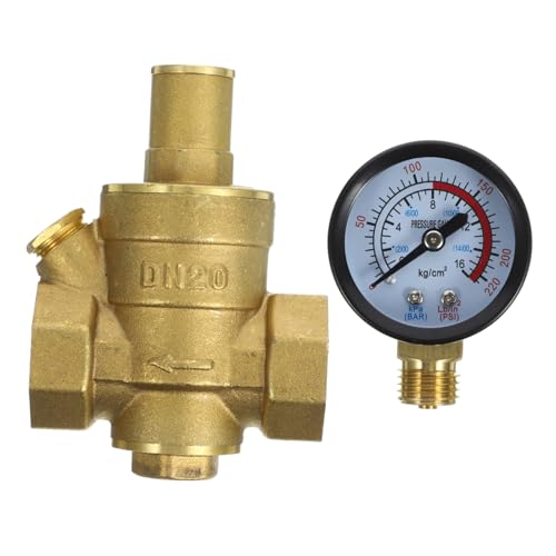 Abaodam 1Satz Wasserdruckregler mit Manometer