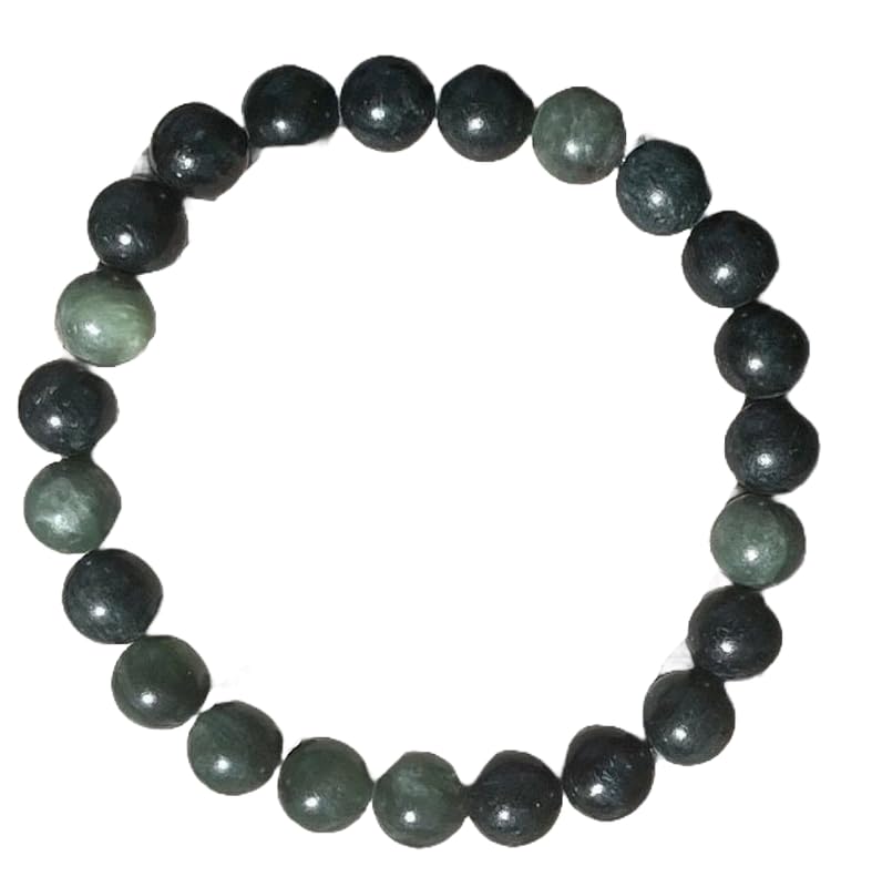 WORLD WIDE GEMSWWG Seraphinite 8mm rondelle smooth 7inch Natural Gemstones Beaded Bracelets for Men Women Healing Crystal Stretch Beaded Bracelet Unisex