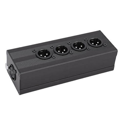 Répartiteur XLR adaptateur connexion parallèle 1 entrée 4 sorties boîtier métal