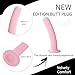 Anal Dildo Anal Plug Trainer Kit, 3 Sizes Butt Plug Training Silicone Dildo Anal Toys with Strong Suction Cup Adult Toys Prostate Vaginal G Spot Sex Toys for Men Women (Pink)