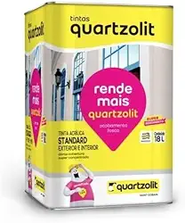 Kit Tinta Quartzolit 18L Com Trincha 2,5 Polegadas Para Pintura De Paredes Internas E Externas