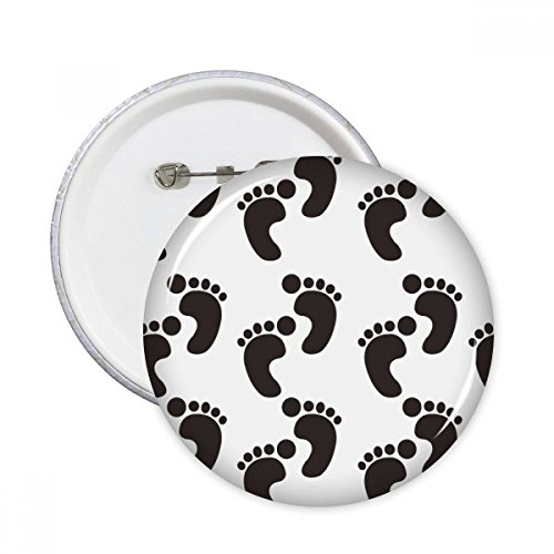 Badge empreinte animale noire : un coffret de 5 pins boutons originaux à offrir en cadeau