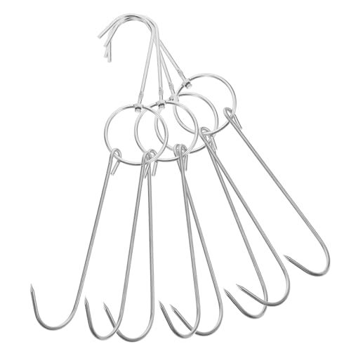 AKOOSY 4pièces Lot De Crochets à Viande Acier Inoxydable Pour Barbecue Grillade Et Fumage Crochets à Volaille Et Viande Pour Suspension