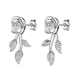 Rose stud-silver