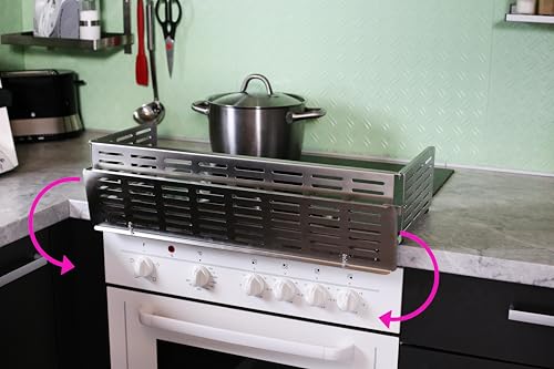 Elternstolz Herdschutzgitter zum klemmen 60cm mit Schalterabdeckung V2A...