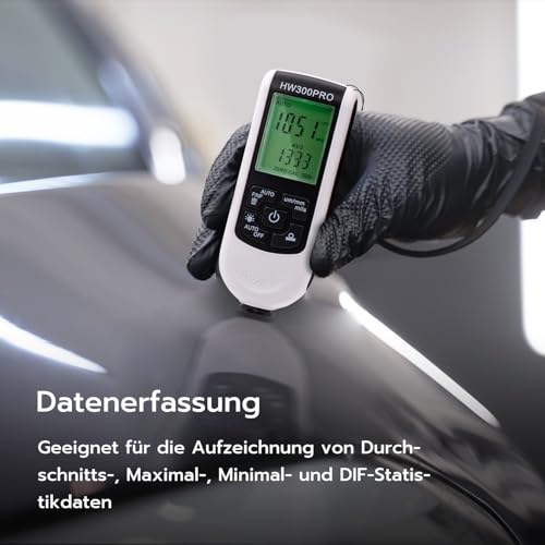 Mcbazel Digitales Schichtdickenmessgerät, Lackdickenmessgerät, Lackmessgerät Auto, Messbereich 0 bis 2000um