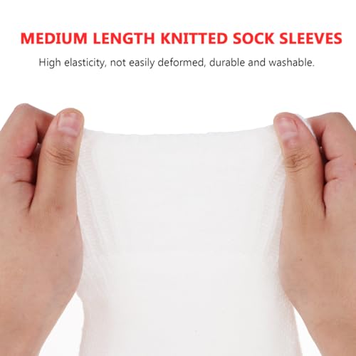 GALPADA Knitted Leg Warmers for Women 2 Pairs of Thermal Sock Covers Cute Winter Accessories Stylish Bell-Bottom Design4