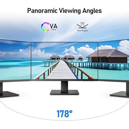 KOORUI 27 Zoll Gaming Monitor mit integrierten Lautsprechern, 100Hz, 1080p Bildschirm Aufhängbar, Rahmenlos, HDMI, Neigungsverstellbar, Augenpflege, VESA-Wandmontage Schwarz – Bild 4