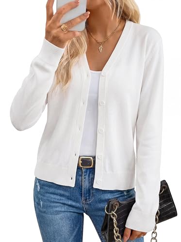Arach&Cloz Womens 2026 Cardigan Sweaters Spring Summer Fashion Soft Wool