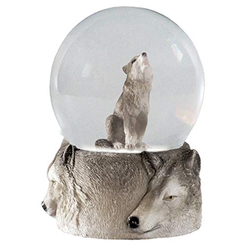 Deluxebase Wolf Snow Globe from, with Resin Figurine and Moulded Base