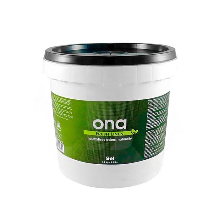GROWMANIA Neutralizador de Olores ONA 3,8 kg Fresh Linen - Eliminador de Olores - Purificador Mal Olor en Formato Gel