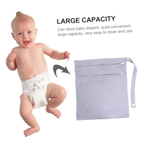 Bolsa organizadora para pañales Vaguelly gris miniatura 3