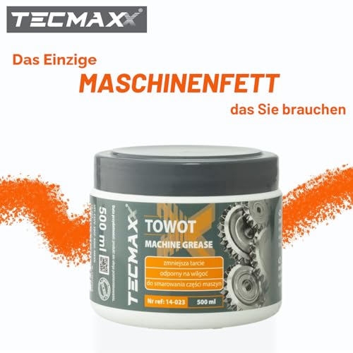 TECMAXX Mehrzweckfett 500 ml - Lagerfett - Effizient Schmierfett - Ein reibungsminderndes Kugellagerfett - Langzeitfett - Kettenfett Fahrrad -Fett - Maschinenfett - Getriebefett Towot