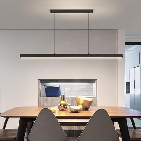 120CM Dimmable Linear Pendant Light by Mikeru Cover