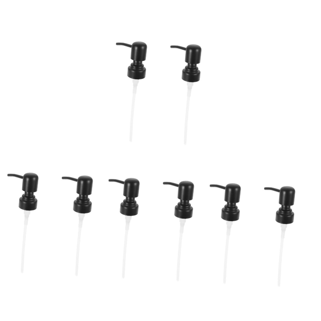 VICASKY 4sets Plastic Stainless Steel Pump Head Lotion Bottle Soap Dispenser Shampoo Bottle 2pcs*4