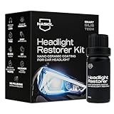 Nasiol Headlight Restorer, Nano Ceramic Restoration and Protection Kit, No Power Tools Required, Brings Headlights Back to Like New Condition, Ultimate UV Protection, 3+ Years Durability