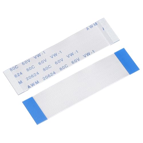 uxcell 20Pcs câble FFC 24 broches 0.5mm pas 50mm pour LCD TV lecteur DVD