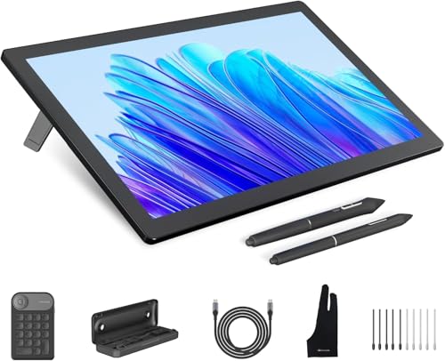 Image of HUION Kamvas Pro 19 (4K) Drawing Tablet with 18.4 inch UHD IPS Touch Display | 16384 Pressure Levels | 150% sRGB | Anti-Glare Glass | USB-C Connectivity | Integrated Stand for Designers & Animators