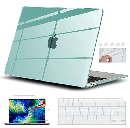 Image of Case Compatible with MacBook Air 13.6 inch 2025 2024 2023 2022 Release M4 A3240 M3 A3113 M2 A2681Plastic Hard Shell Cover Case, Green