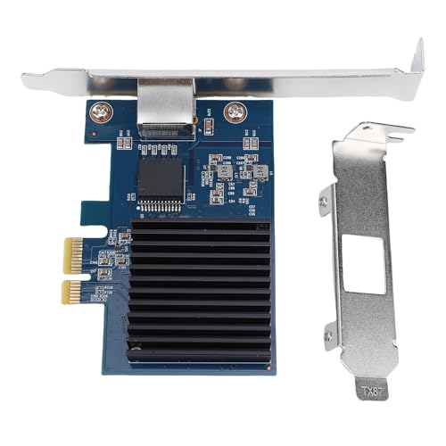 Tarjeta de Red PCIe 10G, Puerto Simple 10 Gigabit Ethernet Adaptador PCIe 4.0 X1 RJ45 MultiGigabit 10/5/2.5/1Gbps para PC Servidor miniatura 6