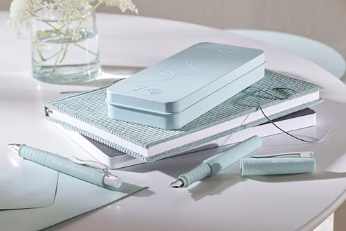 FABER-CASTELL 241053 - Schreibset Poly Pen mit Kugelschreiber und Füller, caribic blue