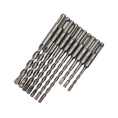 Erbauer Coffret 10 forets béton SDS+ - carbure de tungstène, tige SDS Plus