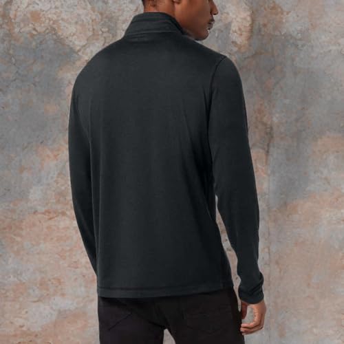 32 Degrees Heat Men's Soft Quarter Zip Long Sleeve Pullover Shirt (as1, alpha, l, regular, regular, Gray, Large) - Thumbnail 4