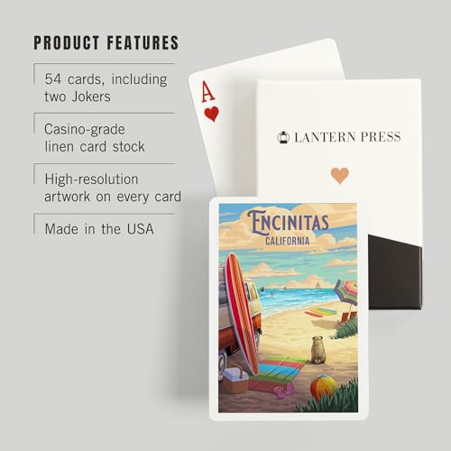 Baraja de poker Encinitas California 52 cartas miniatura 3