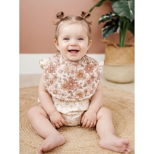 Image of Konssy Muslin Baby Bibs 8 Pack Baby Bandana Drool Bibs Cotton for Unisex Boys and Girls, Soft Absorbent Set for Teething and Drooling