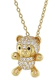Der elegante Anhänger ist ein Symbol tiefster Zuneigung. Der Teddybär-Anhänger und die mit Gold beschichtete Kette bezaubern mit edler Zartheit. Die Damen-Kette ist ein schöner Liebesbeweis