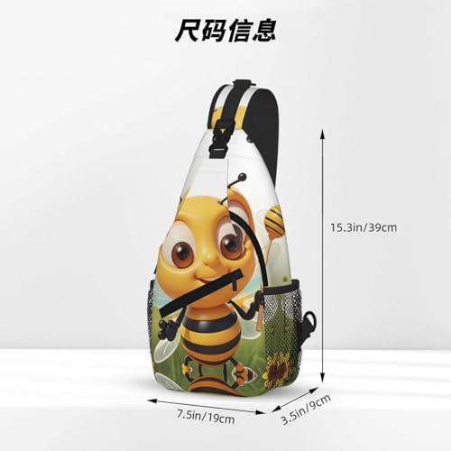 Mochila bandolera Honey Bee para mujer y hombre, viaje y senderismo miniatura 4
