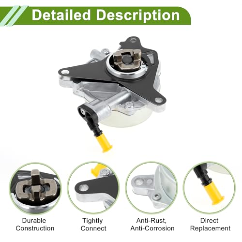 Bomba de Vacío para Freno No.55270032/55236785 para motor Dodge Dart 2013-2016 Aleación de Aluminio Tono Plateado 1 Pc miniatura 4
