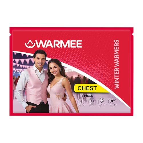 Image of WARMEE Chest warmers || Winter Warmers - Perfect for Wedding /Party /Outdoor Event outfits for women and men || Heat Patches || Activates by Air (pack of 5 pieces)