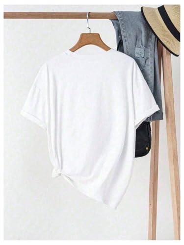 SweatyRocks Girl's Letter Graphic Tees Short Sleeve Crew Neck Summer Cute T Shirts2