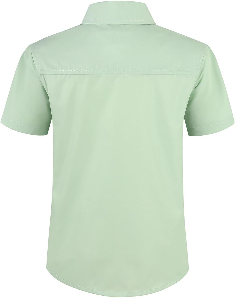 Spring&Gege Boys' Short Sleeve Dress Shirts Formal Uniform Poplin Solid - Image 2