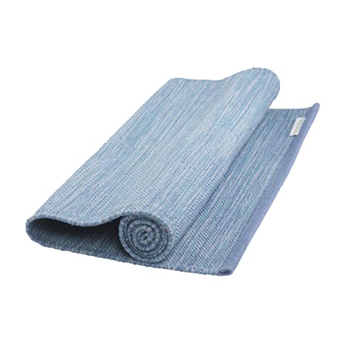 Yogasana Organic Cotton Yoga Mat - Eco-Friendly Hand-Woven Rug - Non Slip & Thick (24”x72”x5mm) for Everyday Fitness at Home - Comfortable Extra-Long
