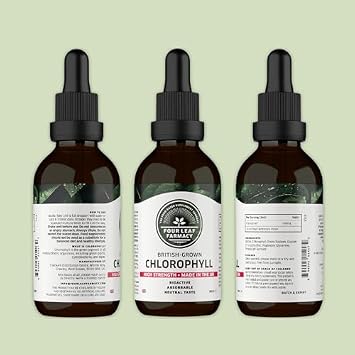Liquid Chlorophyll Drops for Water - British-Grown Chlorophyll - High Strength Chlorophyll Liquid 6000mg - Made in UK - 2 Month Supply (Pack of 2)